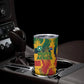 Personalized South Africa Football Tumbler Cup South African Flag Inspiration - Soccer Graphic Bold Color Blocks