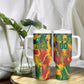 Personalized South Africa Football Tumbler With Handle South African Flag Inspiration - Soccer Graphic Bold Color Blocks