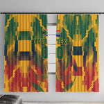 Personalized South Africa Football Window Curtain South African Flag Inspiration - Soccer Graphic Bold Color Blocks