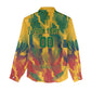 Personalized South Africa Football Women Casual Shirt South African Flag Inspiration - Soccer Graphic Bold Color Blocks