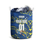 Personalized Curacao Football Laundry Basket Caribbean Splash Paint Soccer Graphic