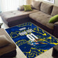 Personalized Curacao Football Area Rug Caribbean Splash Paint Soccer Graphic