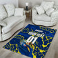 Personalized Curacao Football Area Rug Caribbean Splash Paint Soccer Graphic