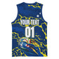 Personalized Curacao Football Basketball Jersey Caribbean Splash Paint Soccer Graphic