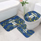 Personalized Curacao Football Bathroom Set Caribbean Splash Paint Soccer Graphic