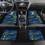 Personalized Curacao Football Car Mats Caribbean Splash Paint Soccer Graphic