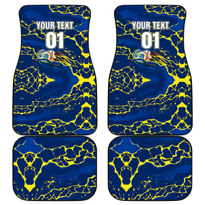Personalized Curacao Football Car Mats Caribbean Splash Paint Soccer Graphic