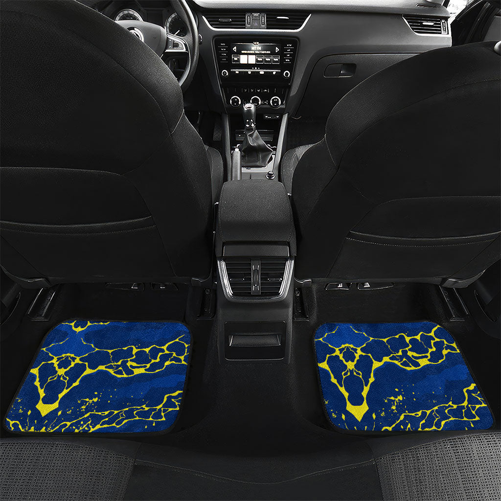 Personalized Curacao Football Car Mats Caribbean Splash Paint Soccer Graphic