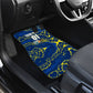 Personalized Curacao Football Car Mats Caribbean Splash Paint Soccer Graphic