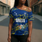 Personalized Curacao Football Cross Shoulder Shirt Caribbean Splash Paint Soccer Graphic