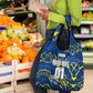Personalized Curacao Football Grocery Bag Caribbean Splash Paint Soccer Graphic