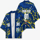 Personalized Curacao Football Kimono Caribbean Splash Paint Soccer Graphic