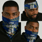 Personalized Curacao Football Neck Gaiter Caribbean Splash Paint Soccer Graphic