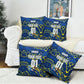 Personalized Curacao Football Pillow Cover Caribbean Splash Paint Soccer Graphic