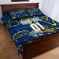 Personalized Curacao Football Quilt Bed Set Caribbean Splash Paint Soccer Graphic