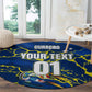 Personalized Curacao Football Round Carpet Caribbean Splash Paint Soccer Graphic