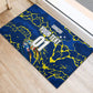 Personalized Curacao Football Rubber Doormat Caribbean Splash Paint Soccer Graphic