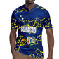 Personalized Curacao Football Rugby Jersey Caribbean Splash Paint Soccer Graphic
