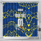 Personalized Curacao Football Shower Curtain Caribbean Splash Paint Soccer Graphic