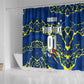 Personalized Curacao Football Shower Curtain Caribbean Splash Paint Soccer Graphic