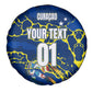 Personalized Curacao Football Spare Tire Cover Caribbean Splash Paint Soccer Graphic