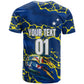 Personalized Curacao Football T shirt Caribbean Splash Paint Soccer Graphic