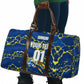 Personalized Curacao Football Travel Bag Caribbean Splash Paint Soccer Graphic