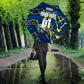 Personalized Curacao Football Umbrella Caribbean Splash Paint Soccer Graphic