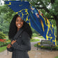 Personalized Curacao Football Umbrella Caribbean Splash Paint Soccer Graphic