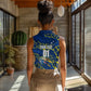 Personalized Curacao Football Women Sleeveless Polo Shirt Caribbean Splash Paint Soccer Graphic