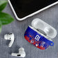 Personalized Haiti Football AirPods Case Brush Stroke Soccer Graphic Flag Colors