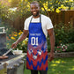 Personalized Haiti Football Apron Brush Stroke Soccer Graphic Flag Colors
