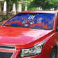 Personalized Haiti Football Auto Sun Shade Brush Stroke Soccer Graphic Flag Colors