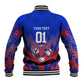 Personalized Haiti Football Baseball Jacket Brush Stroke Soccer Graphic Flag Colors