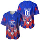 Personalized Haiti Football Baseball Jersey Brush Stroke Soccer Graphic Flag Colors