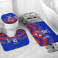 Personalized Haiti Football Bathroom Set Brush Stroke Soccer Graphic Flag Colors