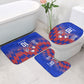 Personalized Haiti Football Bathroom Set Brush Stroke Soccer Graphic Flag Colors