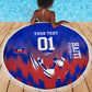 Personalized Haiti Football Beach Blanket Brush Stroke Soccer Graphic Flag Colors