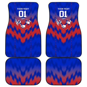 Personalized Haiti Football Car Mats Brush Stroke Soccer Graphic Flag Colors