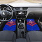 Personalized Haiti Football Car Mats Brush Stroke Soccer Graphic Flag Colors