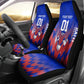 Personalized Haiti Football Car Seat Cover Brush Stroke Soccer Graphic Flag Colors