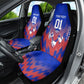 Personalized Haiti Football Car Seat Cover Brush Stroke Soccer Graphic Flag Colors