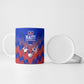 Personalized Haiti Football Ceramic Mug Brush Stroke Soccer Graphic Flag Colors