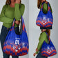 Personalized Haiti Football Grocery Bag Brush Stroke Soccer Graphic Flag Colors
