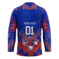 Personalized Haiti Football Hockey Jersey Brush Stroke Soccer Graphic Flag Colors