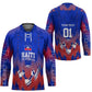Personalized Haiti Football Hockey Jersey Brush Stroke Soccer Graphic Flag Colors