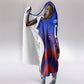 Personalized Haiti Football Hooded Blanket Brush Stroke Soccer Graphic Flag Colors
