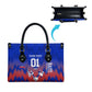 Personalized Haiti Football Leather Bag Brush Stroke Soccer Graphic Flag Colors