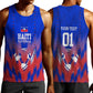Personalized Haiti Football Men Tank Top Brush Stroke Soccer Graphic Flag Colors