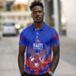 Personalized Haiti Football Polo Shirt Brush Stroke Soccer Graphic Flag Colors